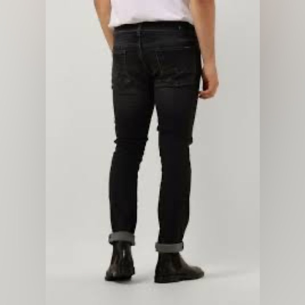 7 FOR ALL MANKIND Paxtyn Black Skinny Jeans 31 Indie Sleaze Grunge Luxe Tailored - Picture 2 of 13